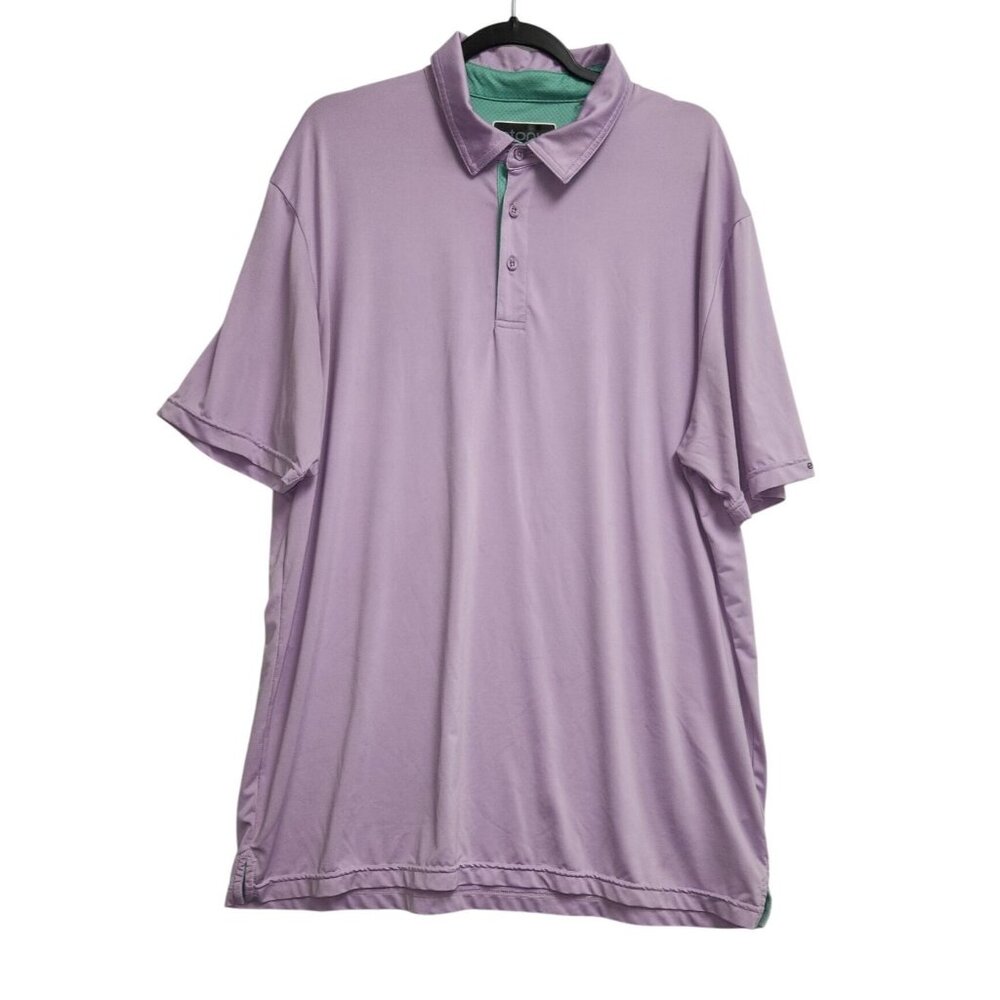 Etonic Mens XLarge Lavender Short Sleeve Polo Shirt 2378